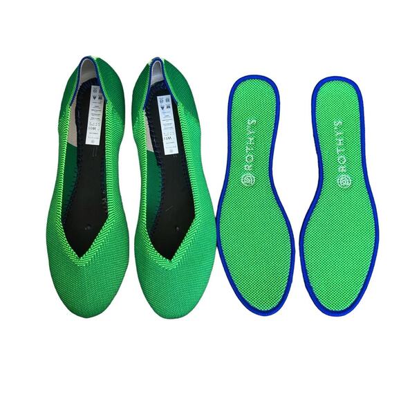 Rothy’s The Flat Jelly Bean Green RARE‎ Women’s Size 6.5 - Picture 6 of 7